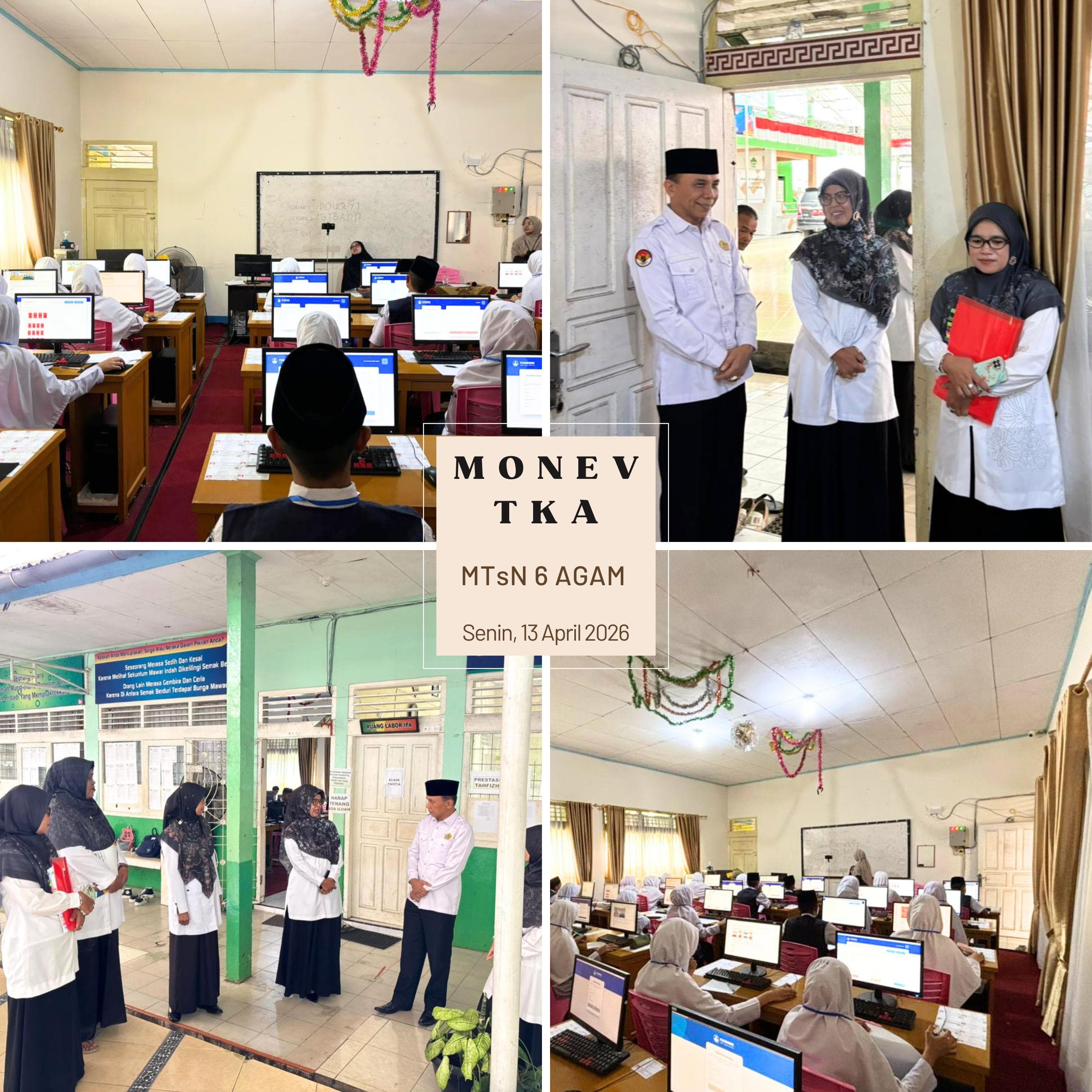 Pastikan TKA Berjalan Lancar, Kabid Penmad Kanwil Kemenag Sumbar Monitoring Langsung ke MTsN 6 Agam